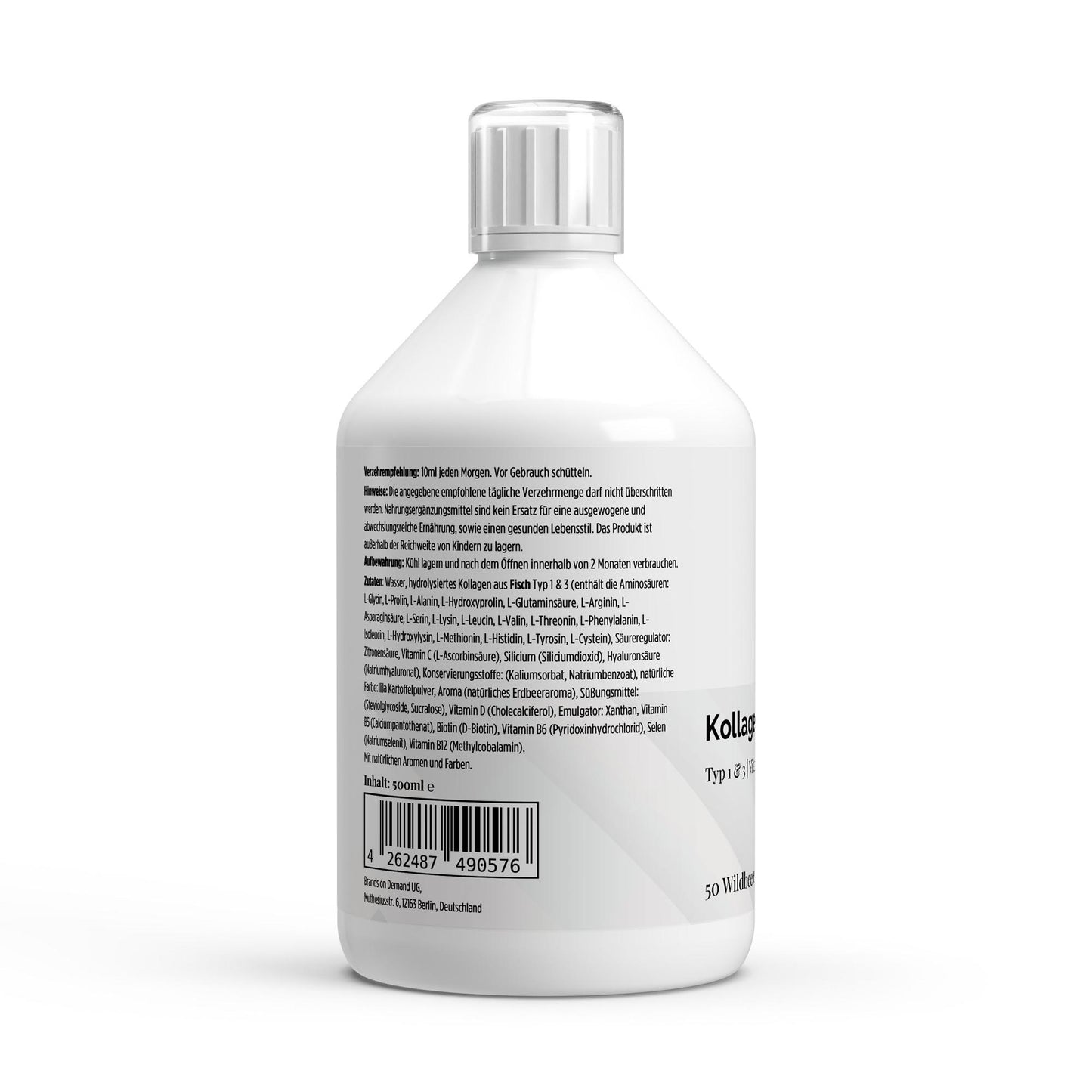 Kollagen Marine Plus (1500 DA) + - 50 Shots - Wildbeere - 500ml