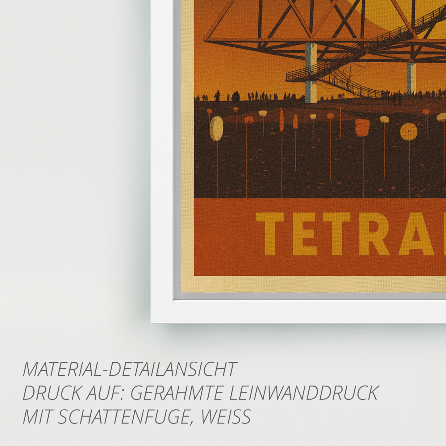 Tetraeder Bottrop – Retro Poster im 70er-Stil