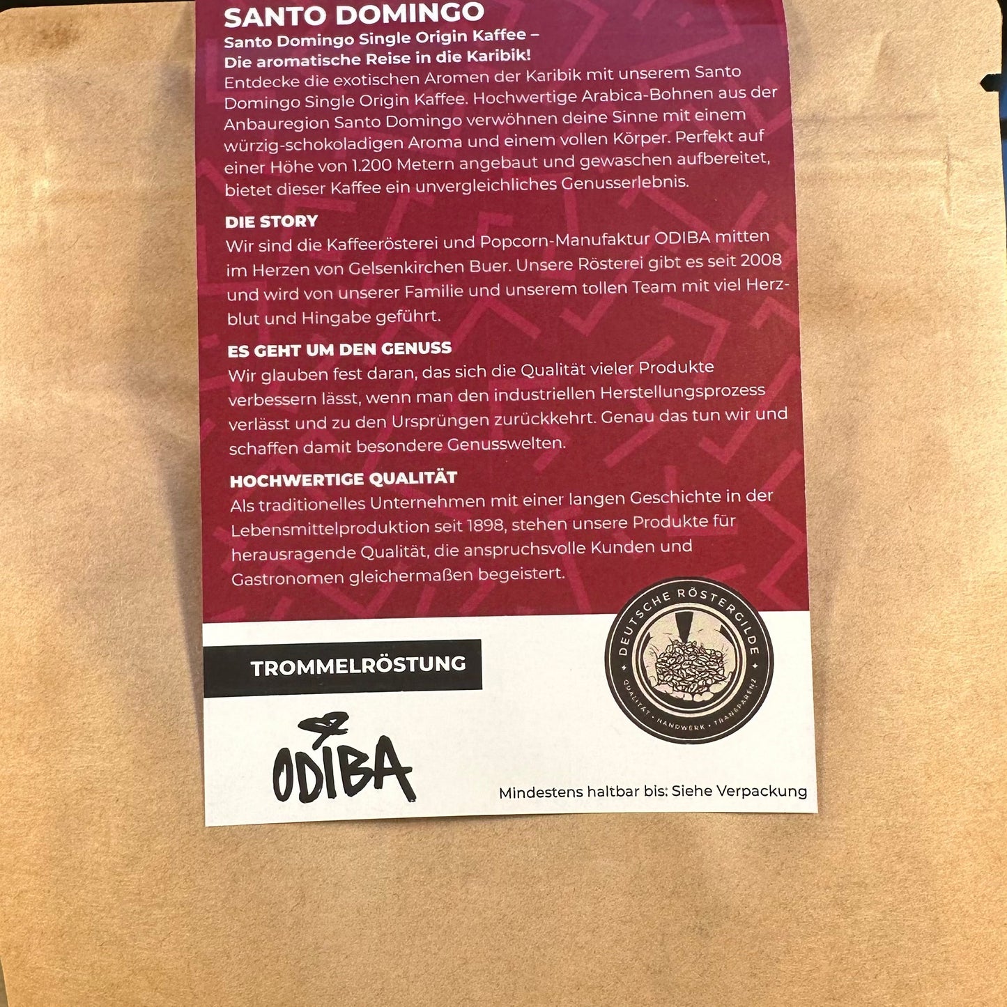 Santo Domingo Kaffebohne 250g