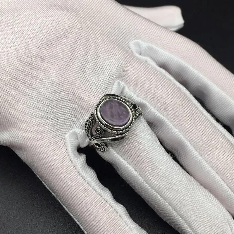 Vintage 925 Silber Ring mit Amethyst - Schmuck für besondere Anlässe
