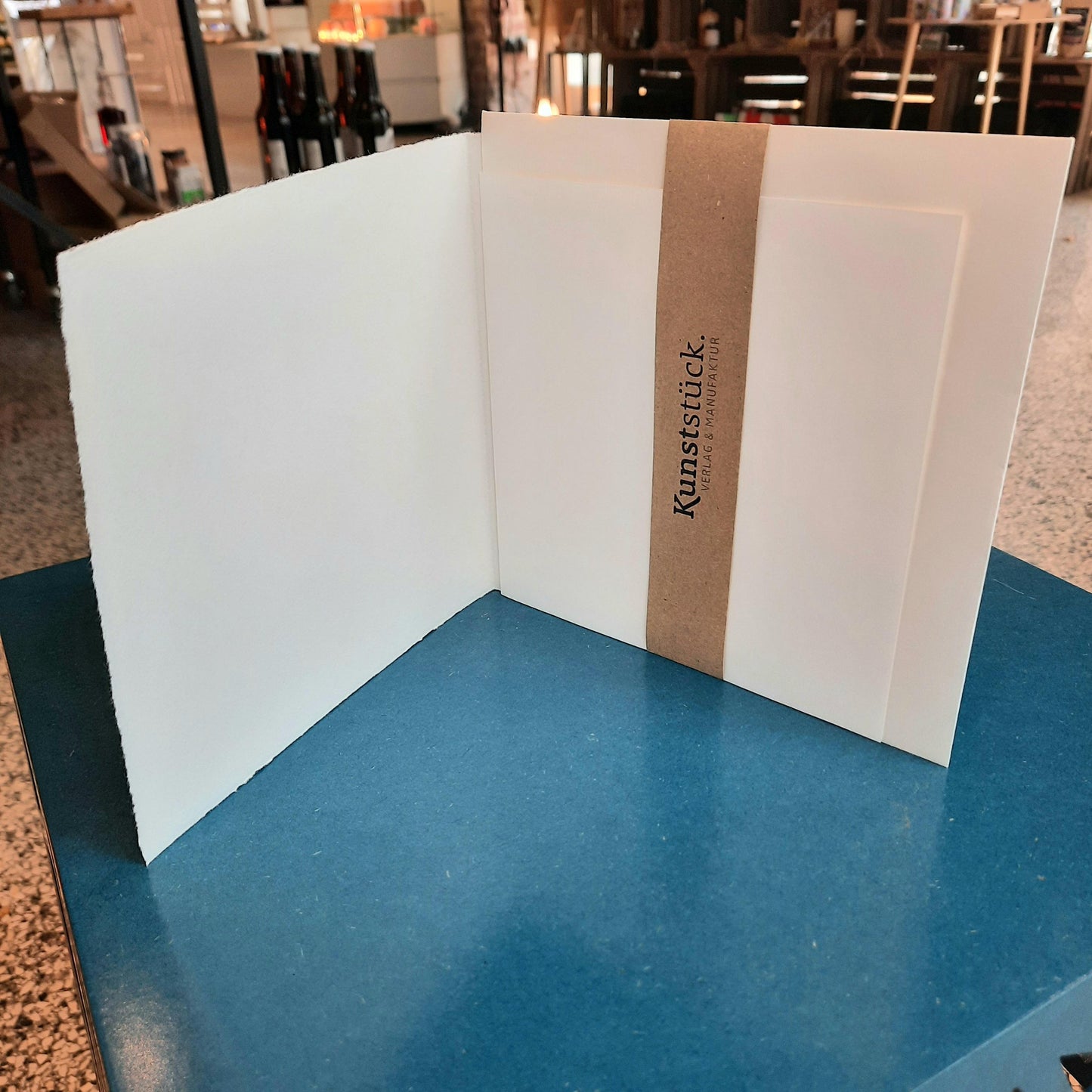 Hochzeitskarte Ringe Büttenkarte
