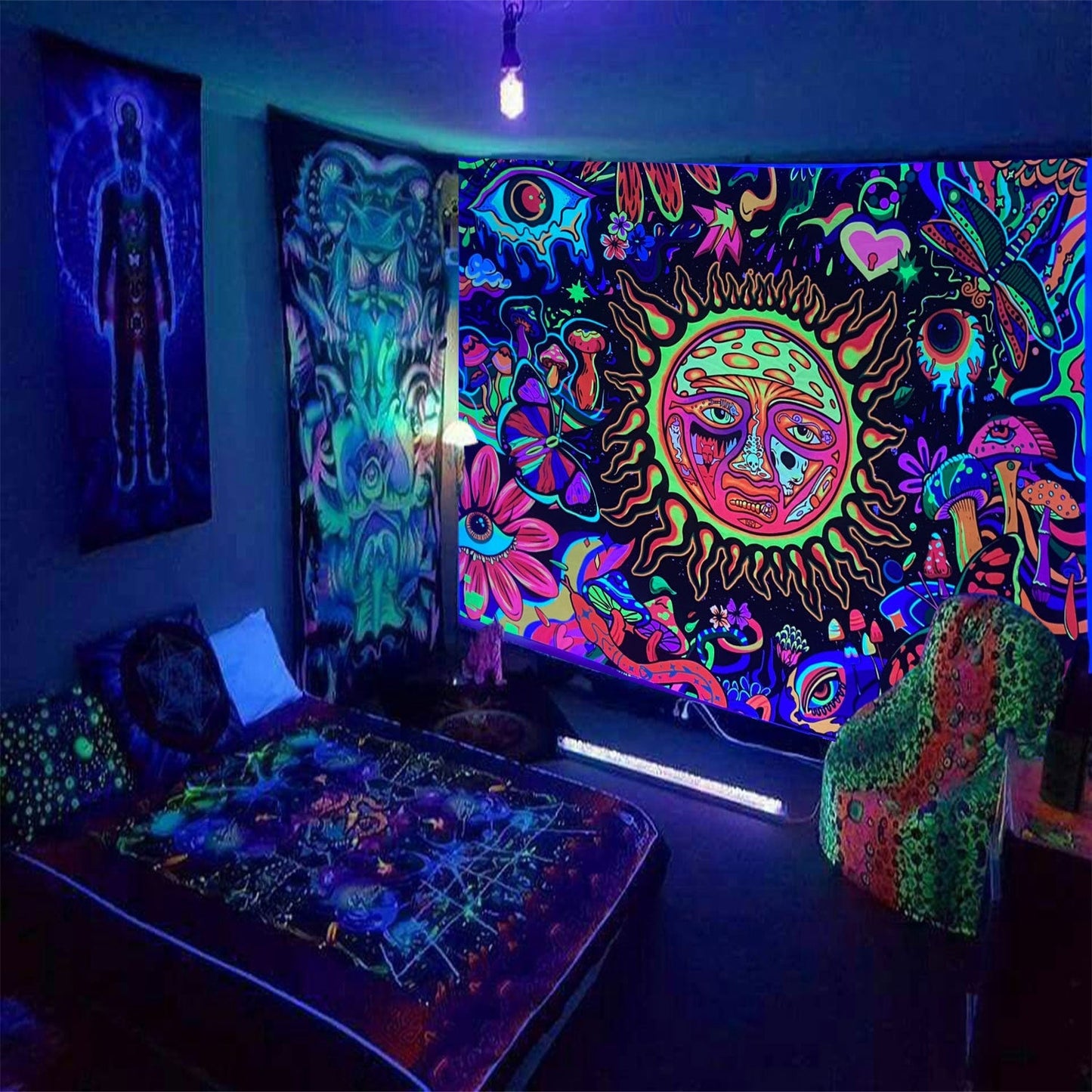Boho Cloth Schwarzlichtposter
