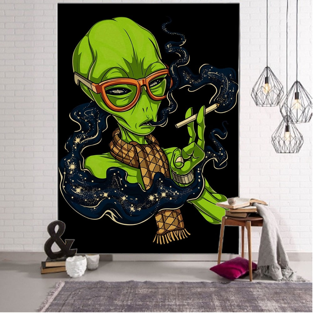 Exotische Bunte Datura Bohemian Hippie Schwarzlichtposter