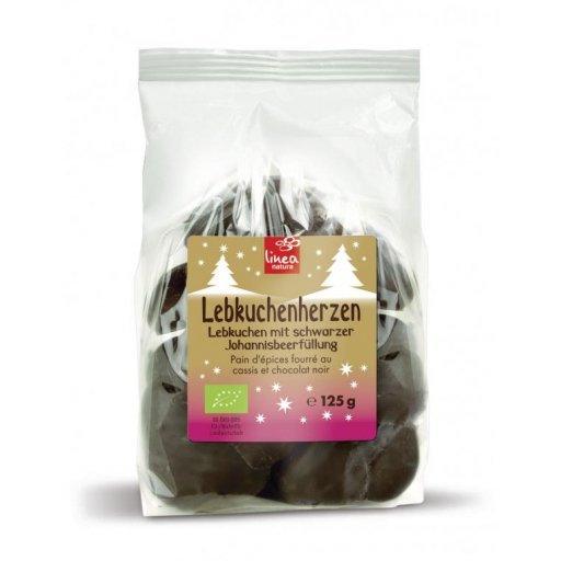 Lebkuchenherzen ZB (schw. Johannisbeere) 125g - 24/Alaner Store