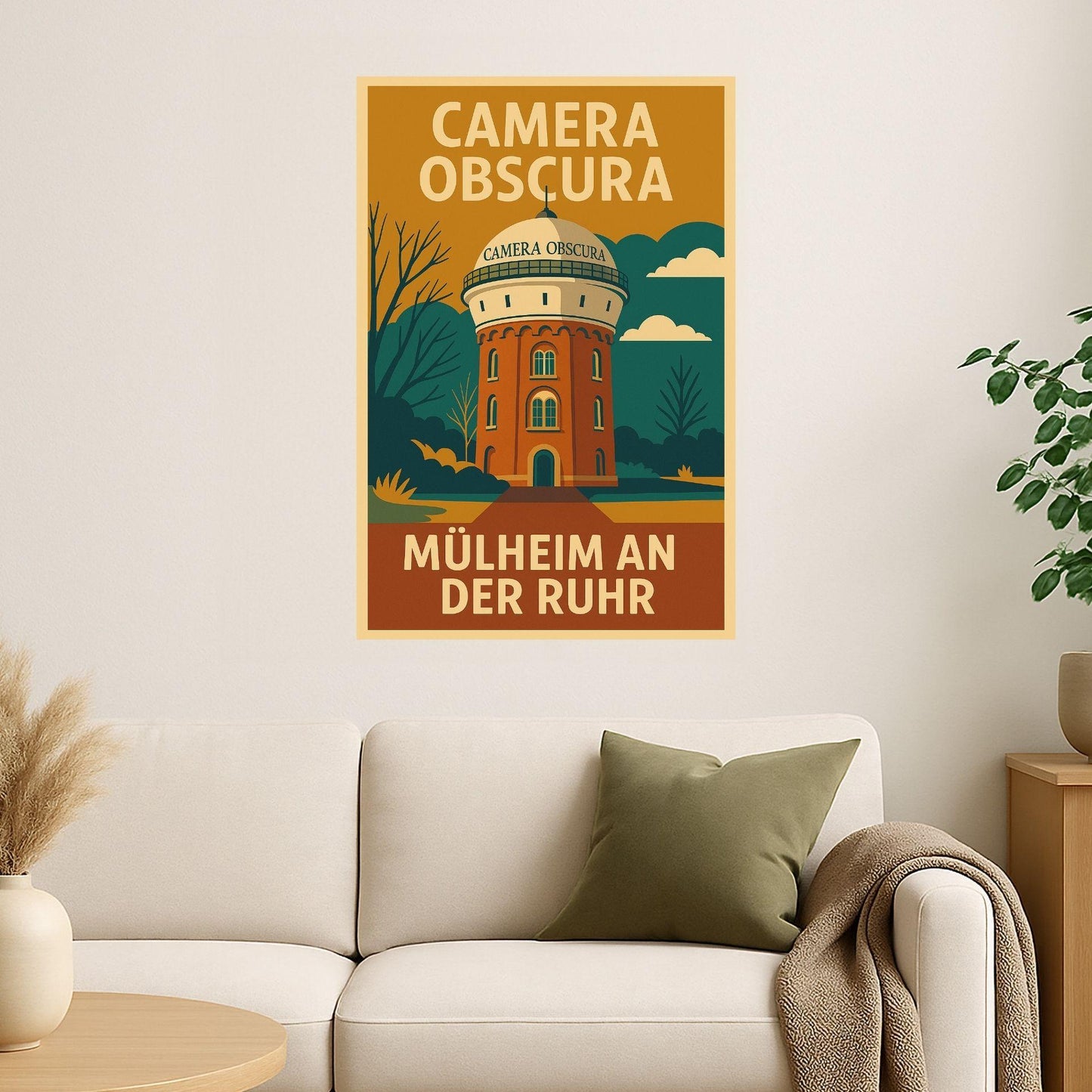Retro Poster Camera Obscura Mülheim – 70er Style