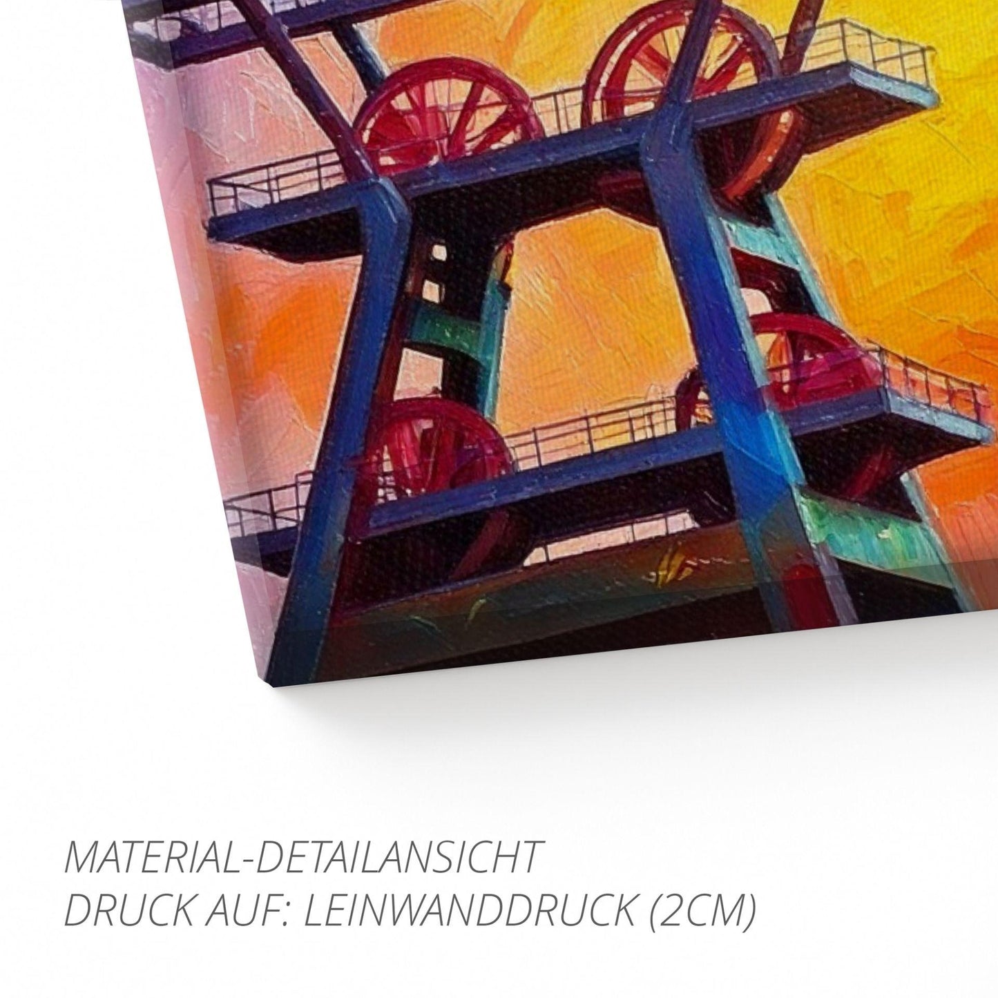 Ruhrpott Förderturm in Öl - Premiumdruck