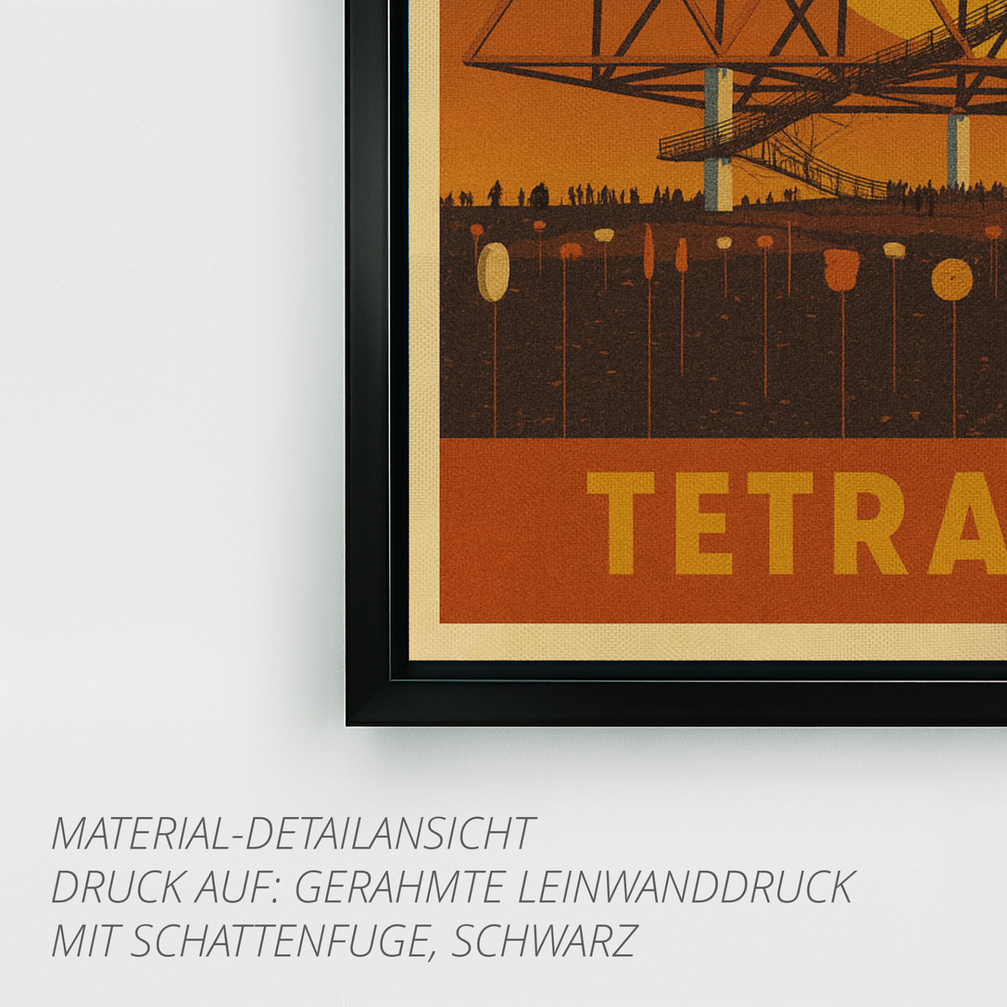Tetraeder Bottrop – Retro Poster im 70er-Stil