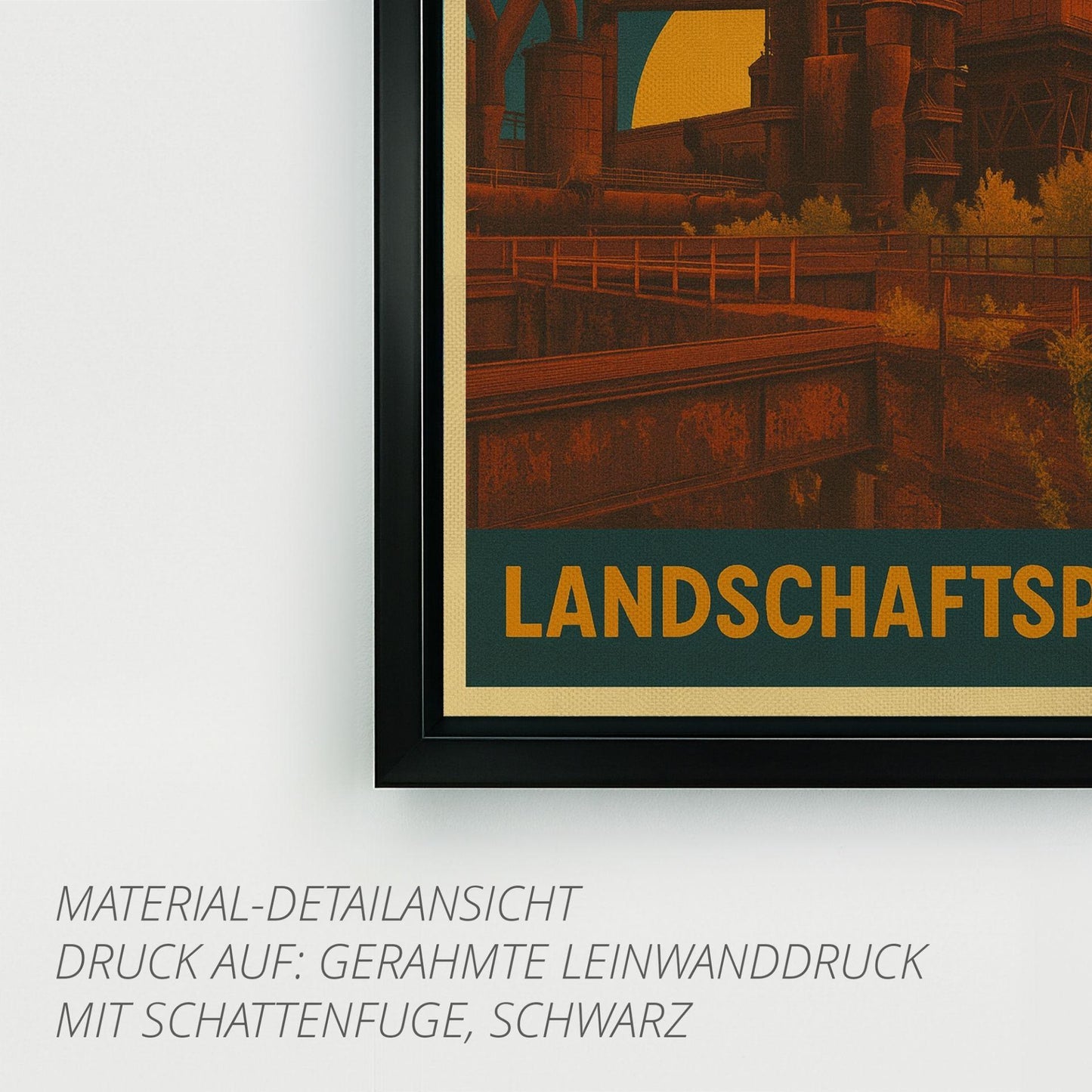 Landschaftspark Duisburg-Nord – Retro Poster im 70er-Look