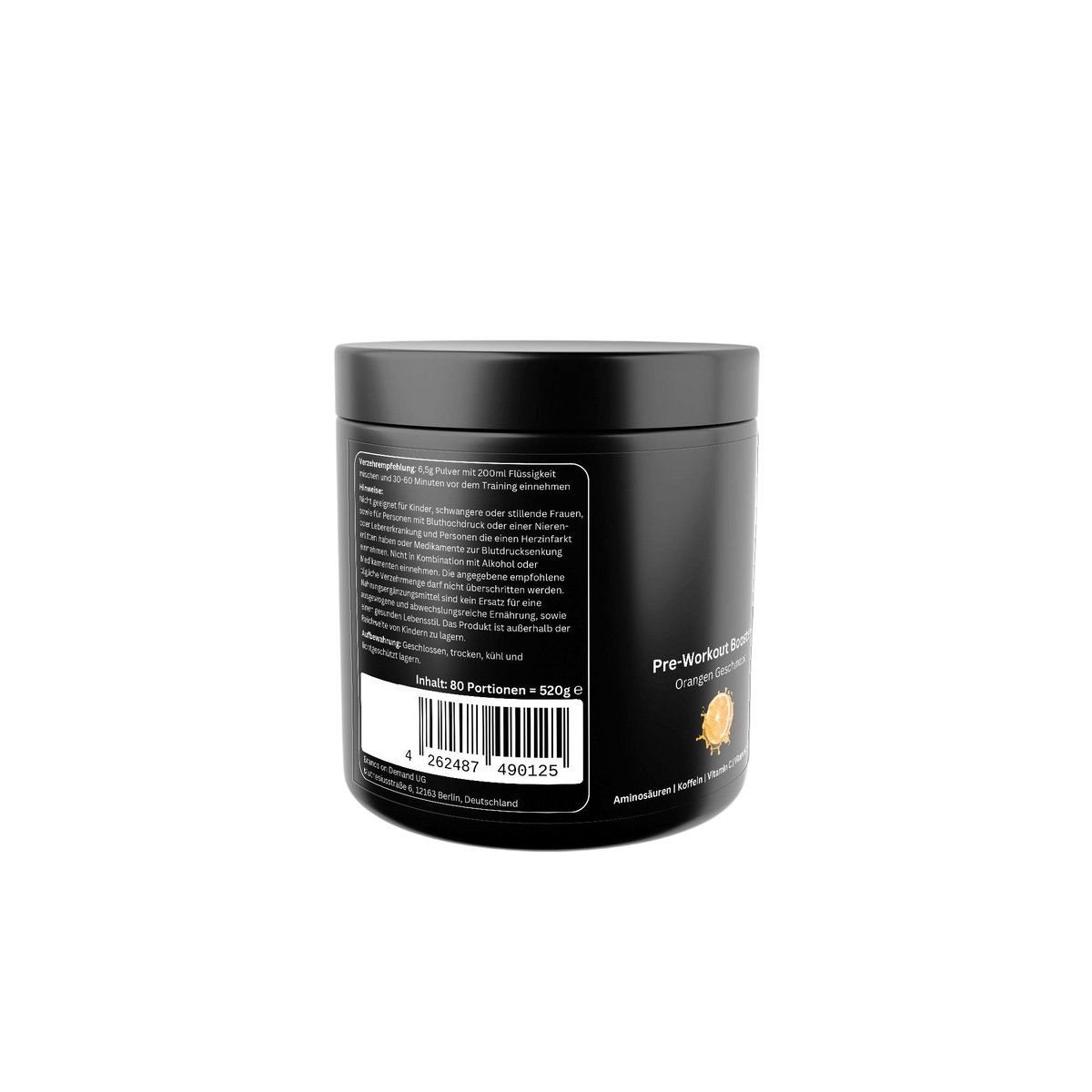Pre-Workout Booster - Flavor: Orange
