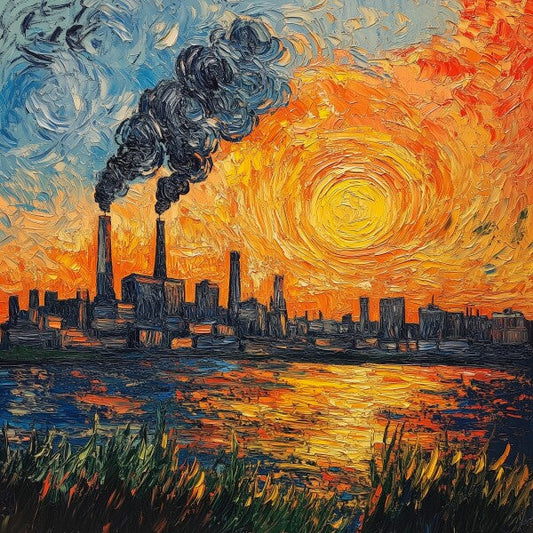 Ruhrpott Sundowner in Öl-Premiumdruck