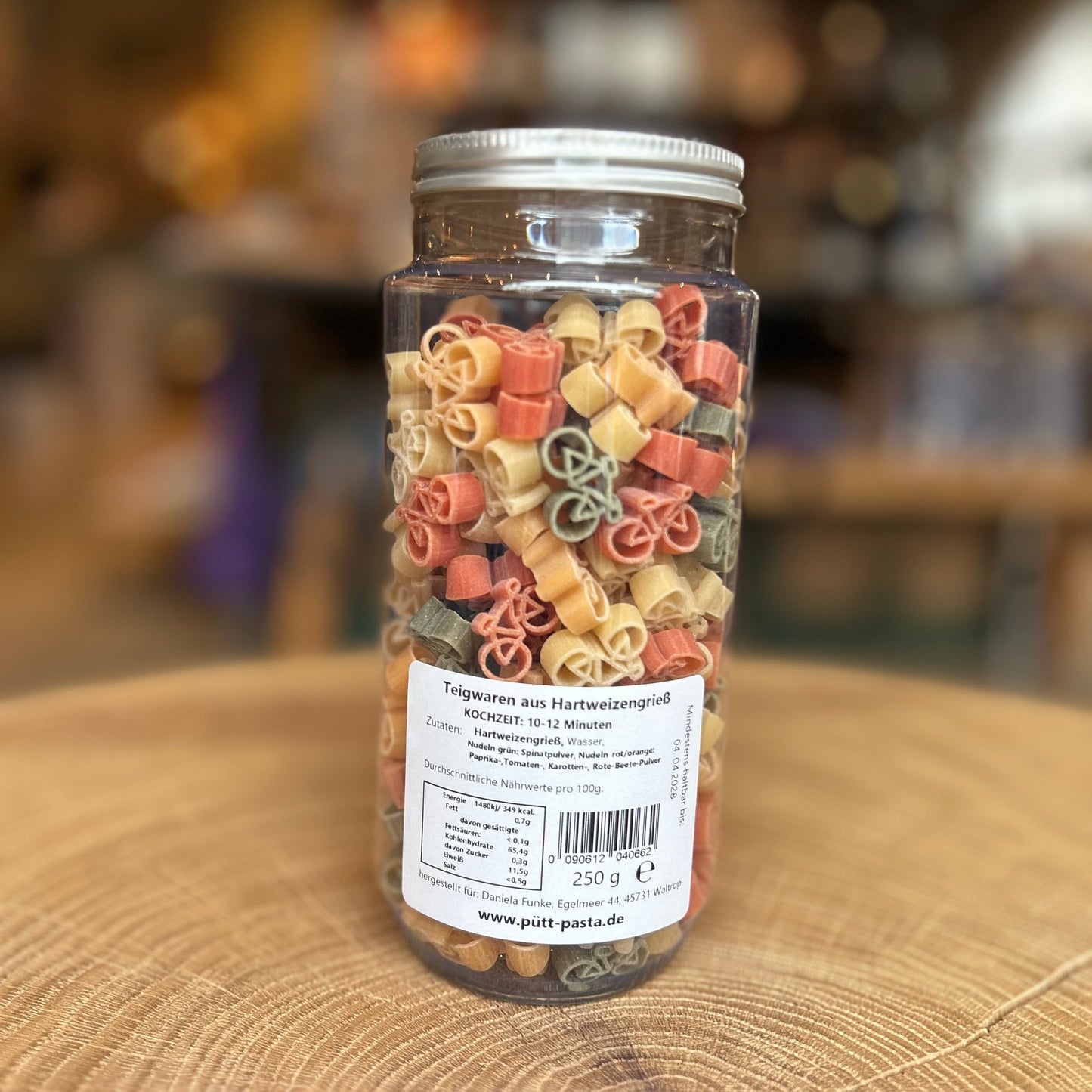 Fahrrad Pasta 250g im PET Glas