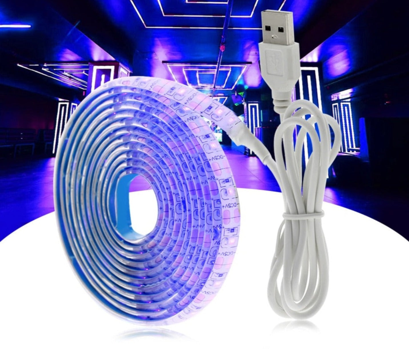 UV LED Strip Light 5V DC 2835 0.5M 1M 2M Waterproof  Purple Ribbon Schwarzlicht