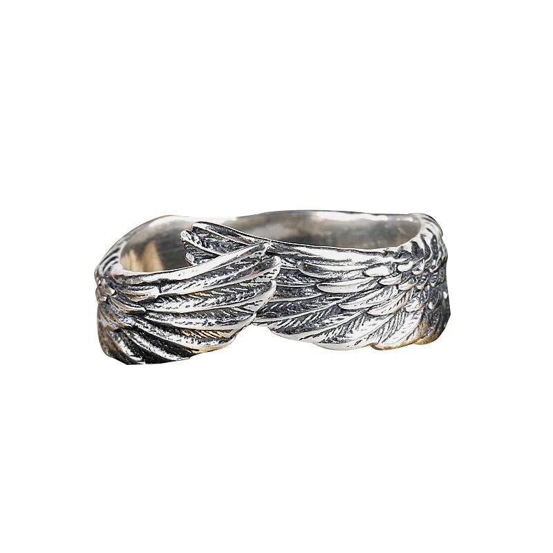 Retro Engels- und Dämonenflügel Paarringe - Punk Hip-Hop Design