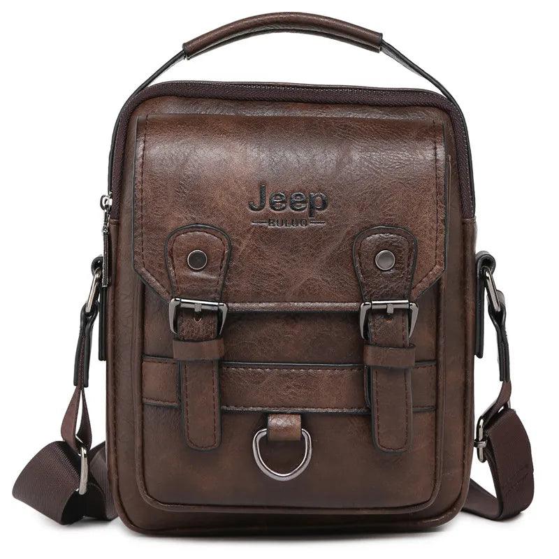 JEEP BULUO Multifunktionale Business-Handtasche für Herren – Neue große Schultertasche, Messenger-Bag aus Leder mit hoher Kapazität, Crossbody-Tasche - 24/Alaner Store