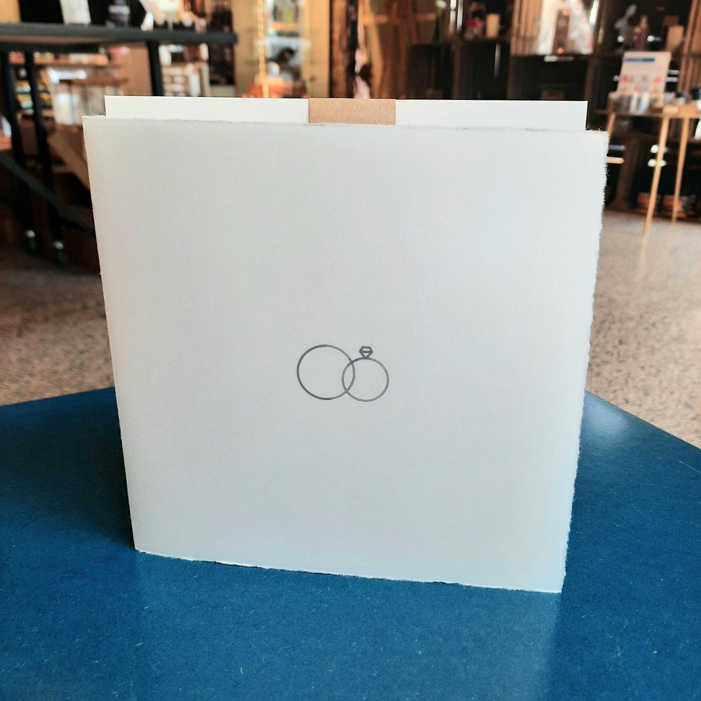 Hochzeitskarte Ringe Büttenkarte