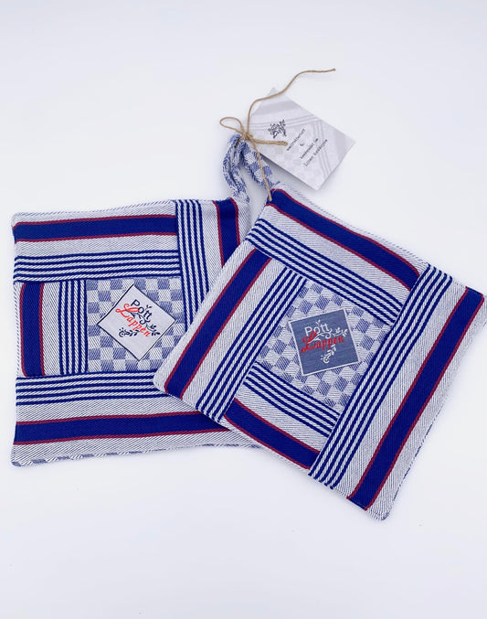 Pottlappen 2er Set aus Grubenstoff