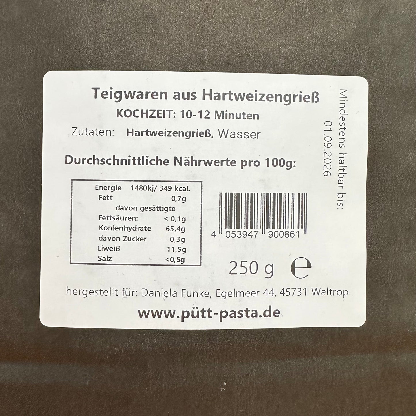 Pütt Pasta 250g