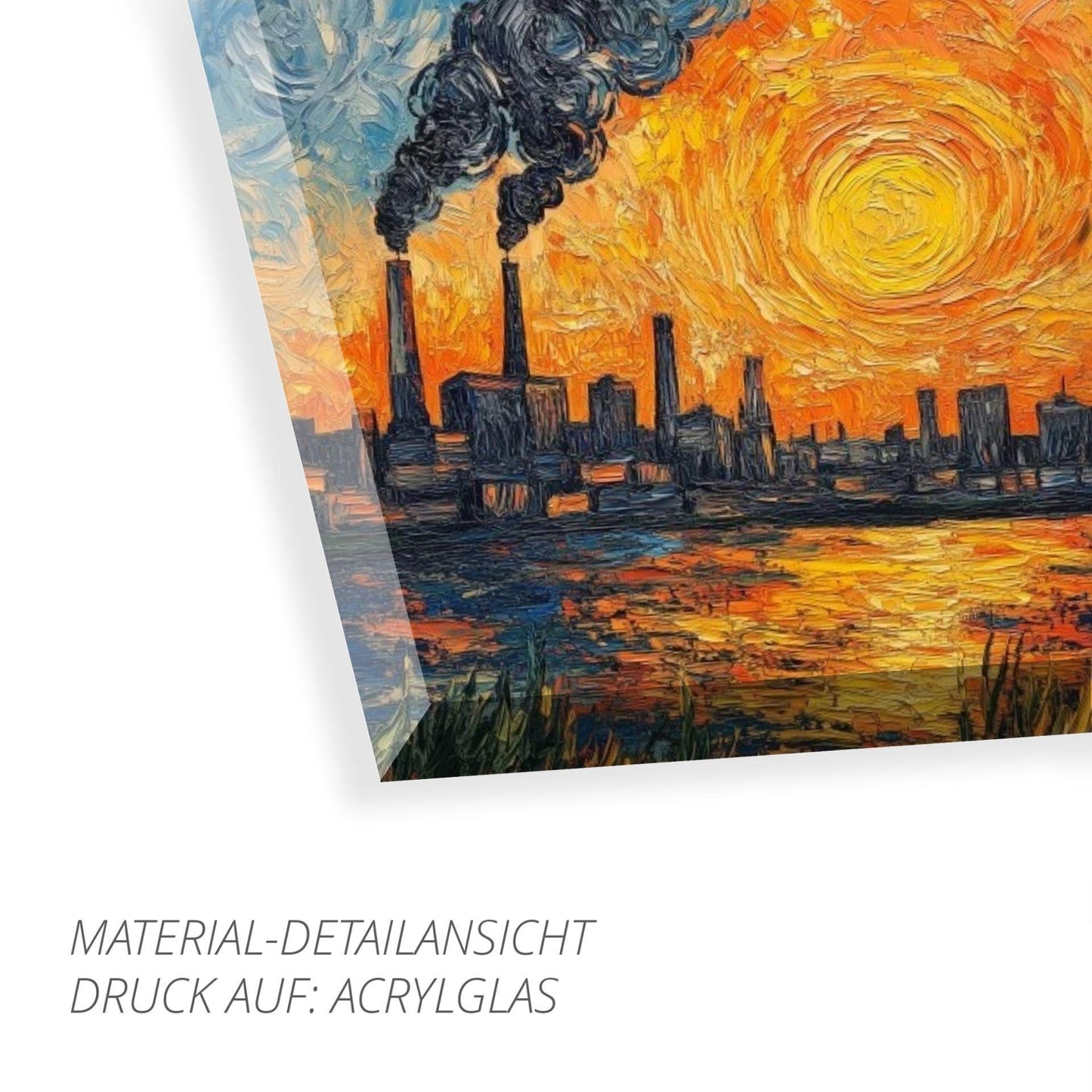 Ruhrpott Sundowner in Öl-Premiumdruck
