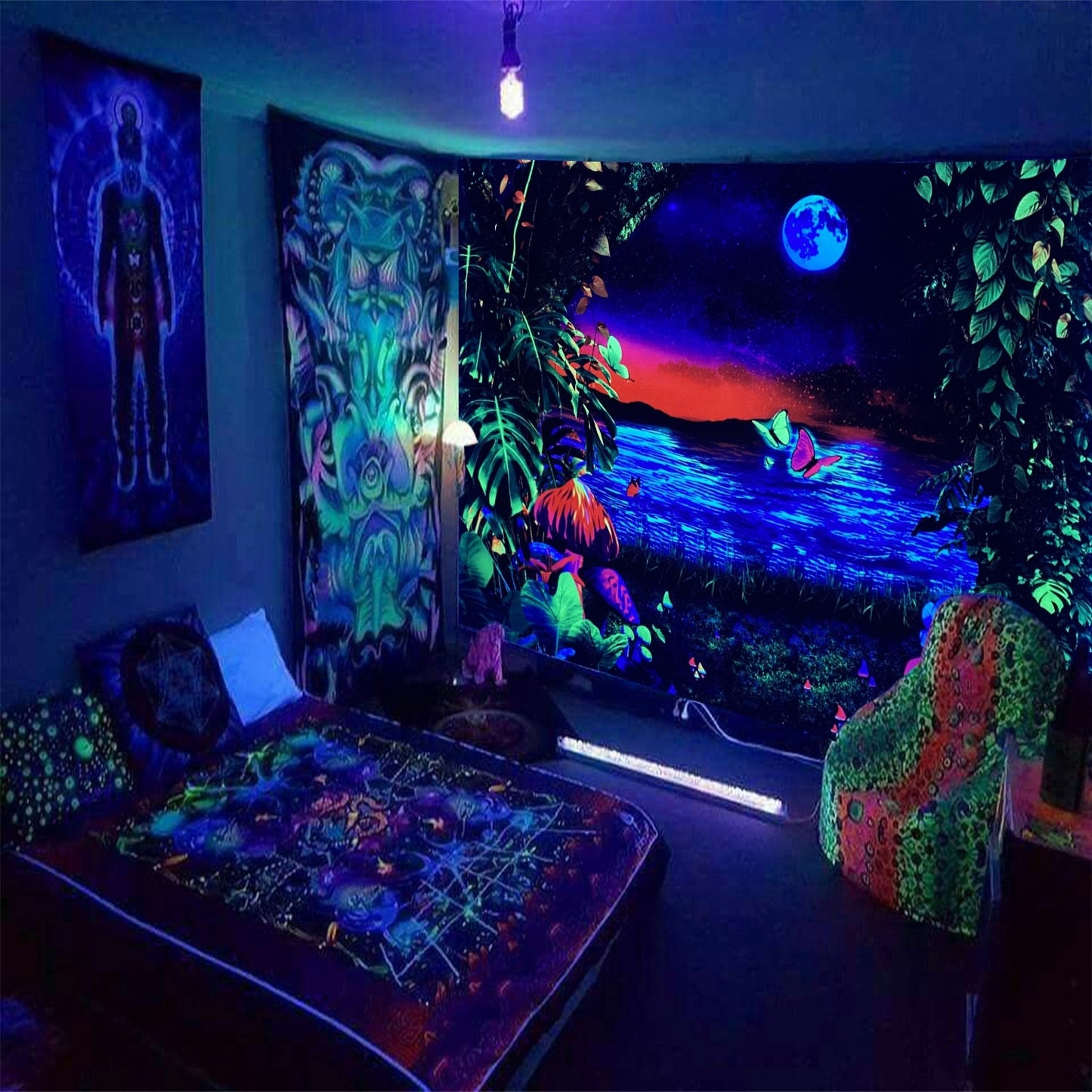 Boho Cloth Schwarzlichtposter