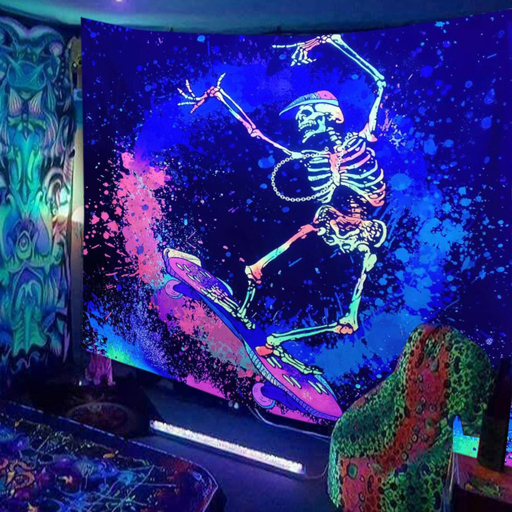 Animals Hippie Psychedelic Schwarzlichtposter