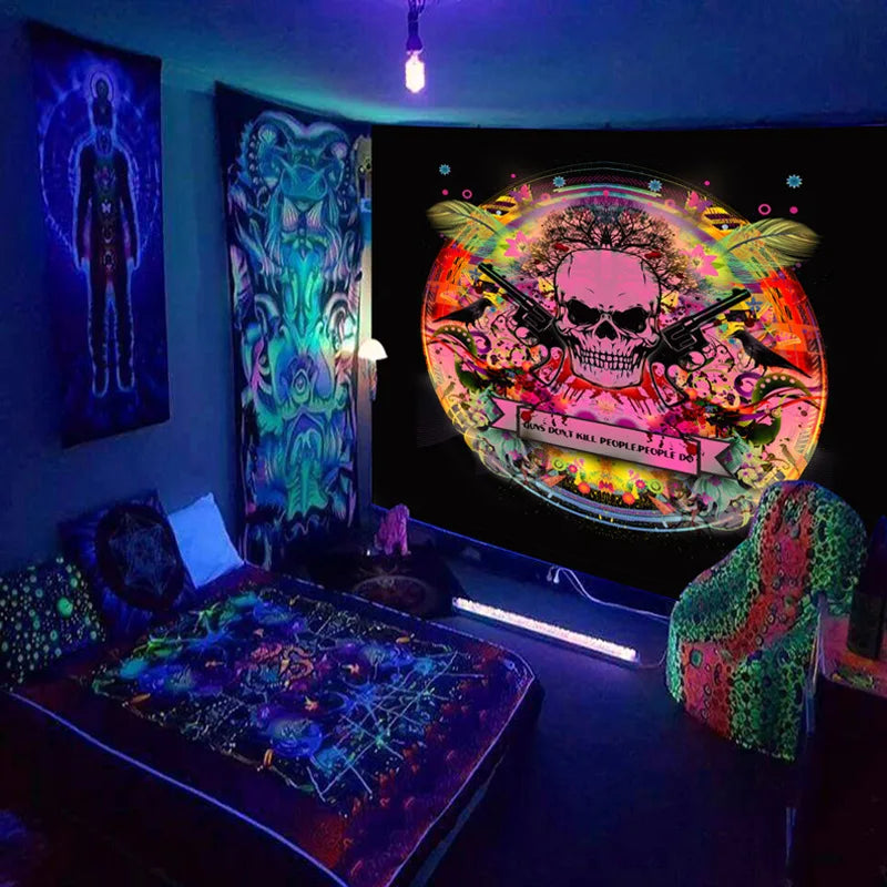 Trippy Mushroom Schwarzlichtposter