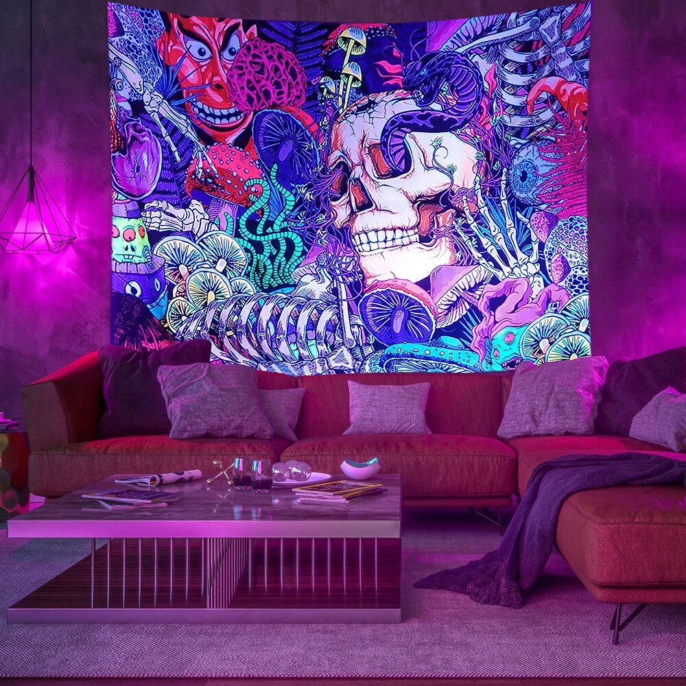 Boho Wall Schwarzlichtposter