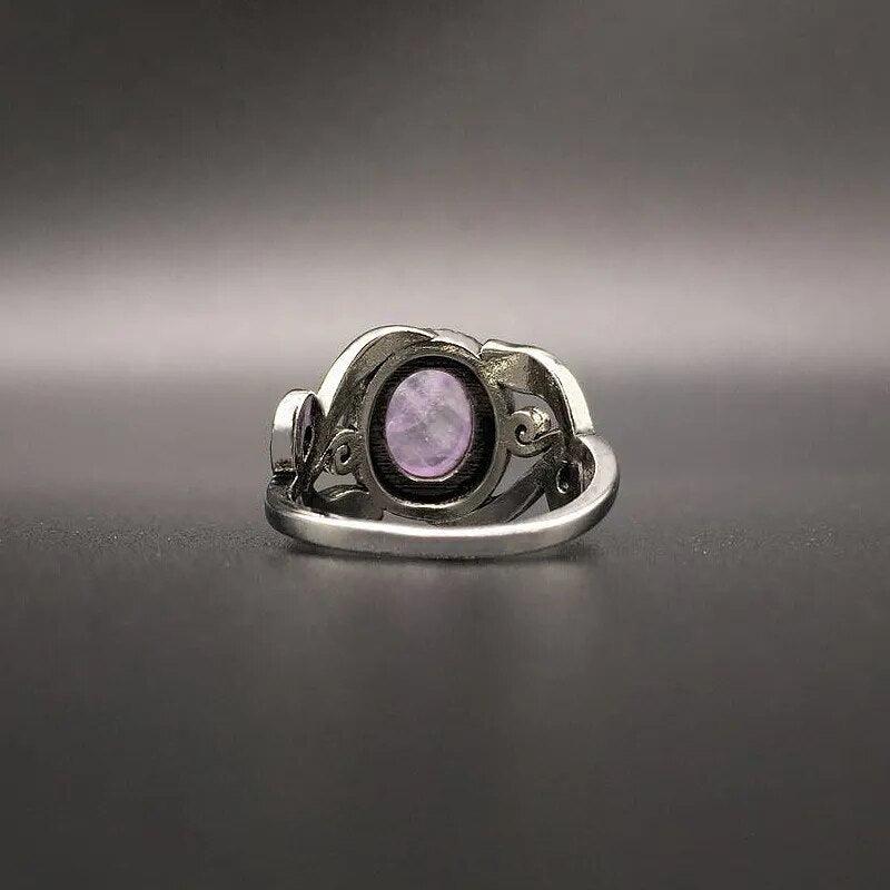 Vintage 925 Silber Ring mit Amethyst - Schmuck für besondere Anlässe