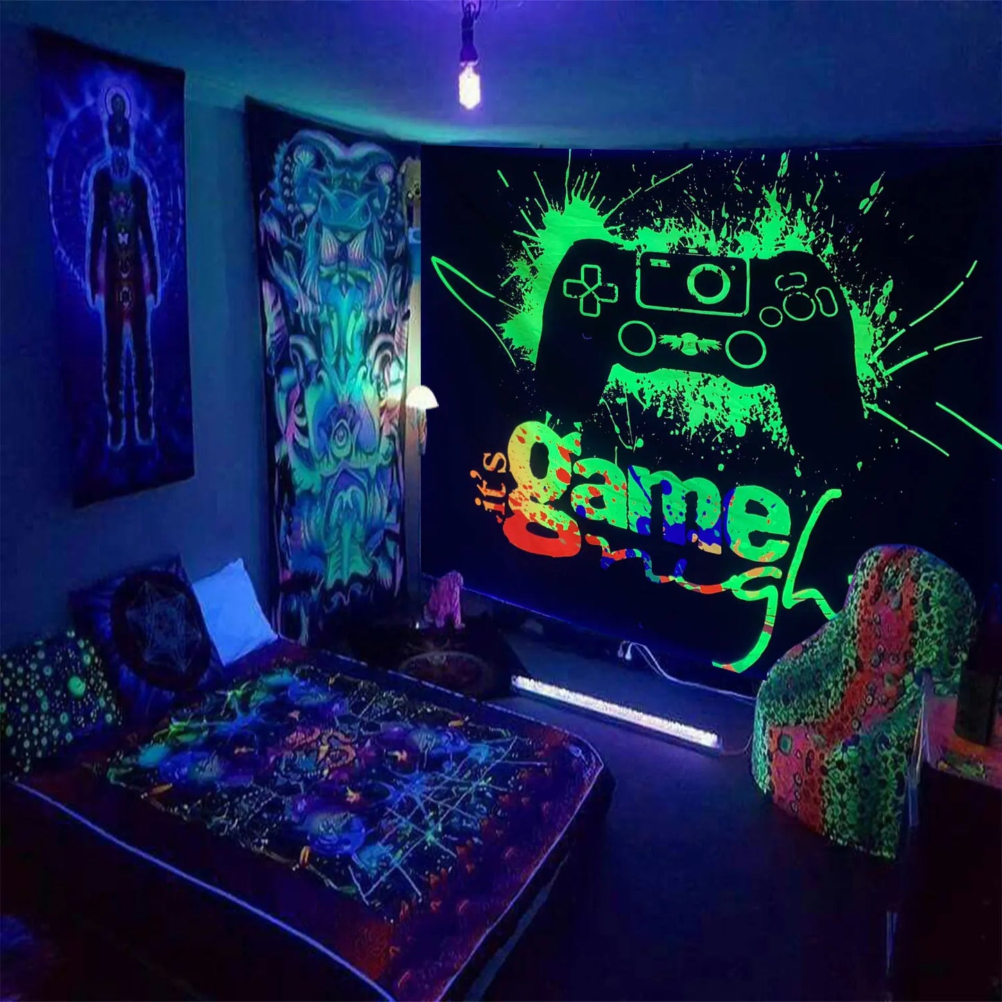 Trippy Mushroom Schwarzlichtposter