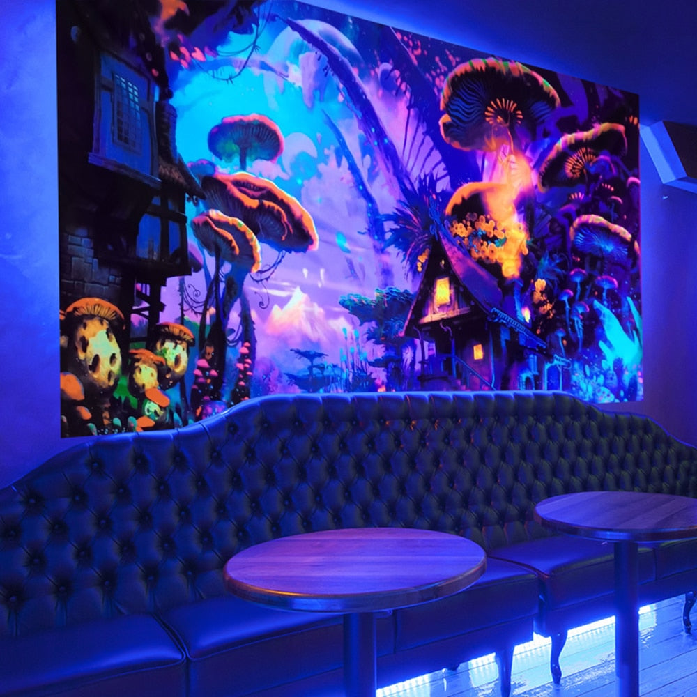 Boho Wall Schwarzlichtposter