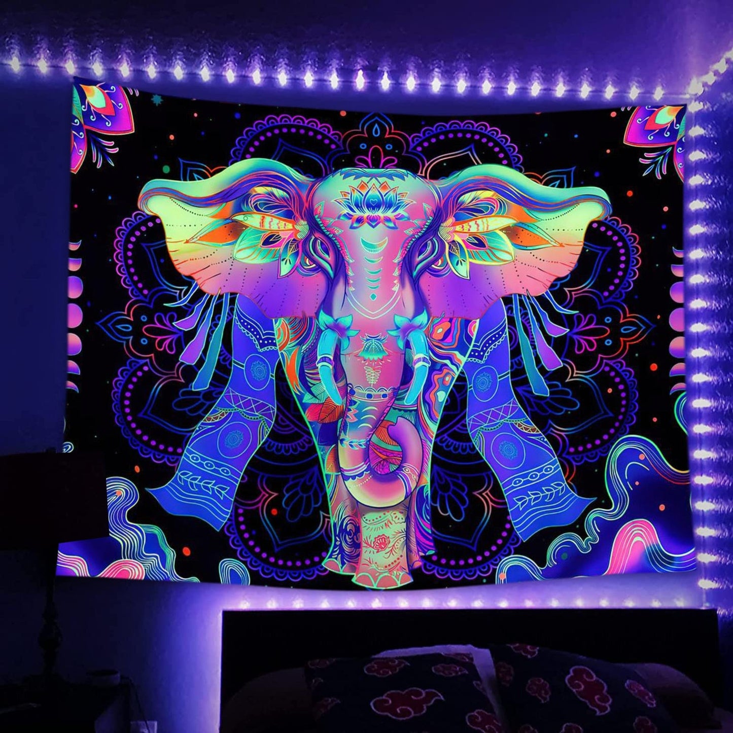 Animals Hippie Psychedelic Schwarzlichtposter