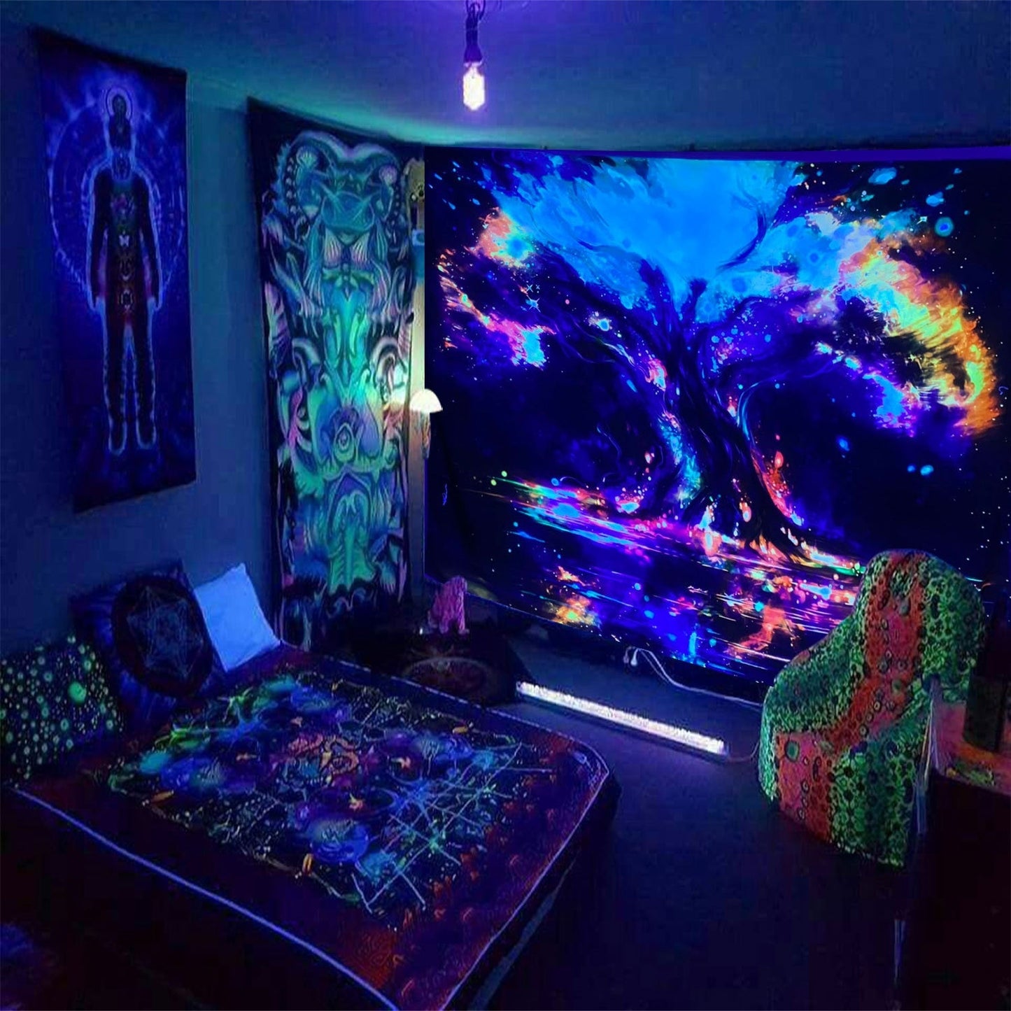 Boho Cloth Schwarzlichtposter