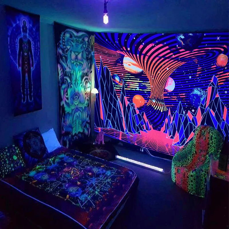 Trippy Mushroom Schwarzlichtposter