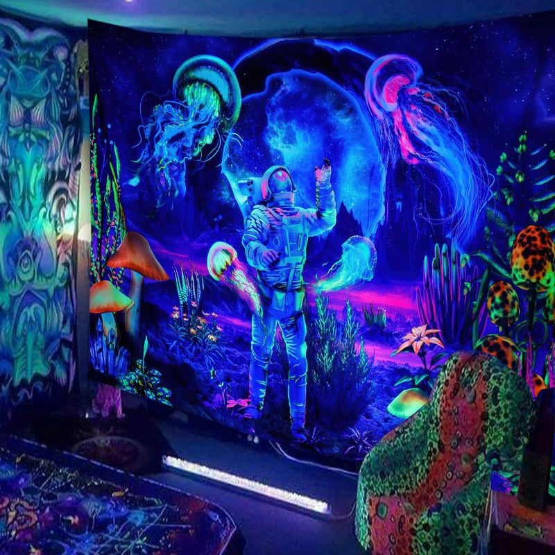 Animals Hippie Psychedelic Schwarzlichtposter