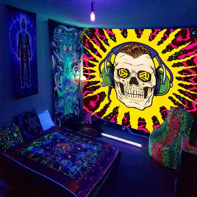 Trippy Mushroom Schwarzlichtposter