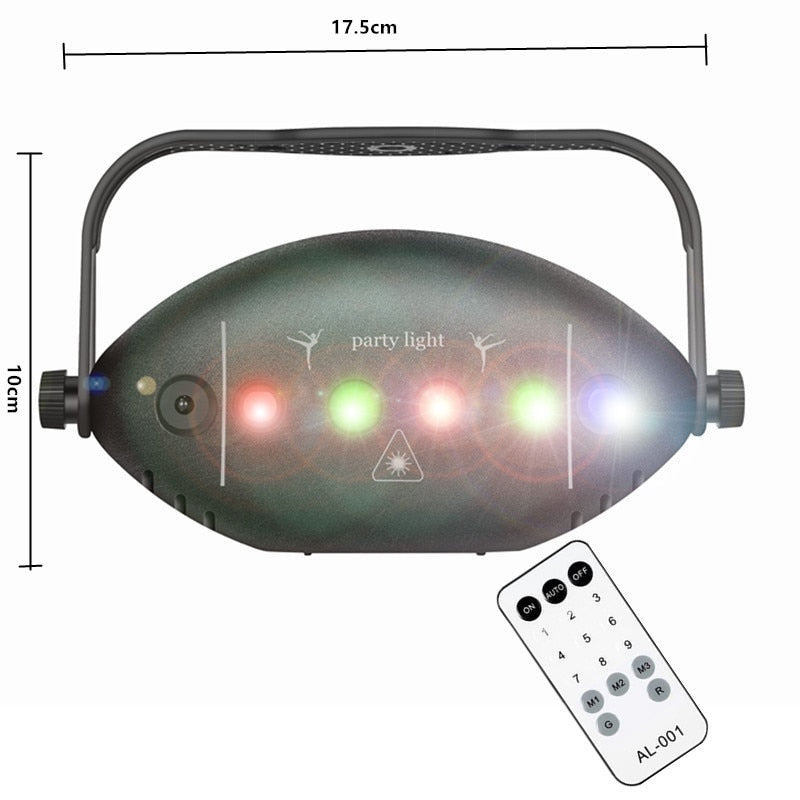 Party-Licht Disco-Projektor mit Soundsteuerung Hausparty Black light UV Edition