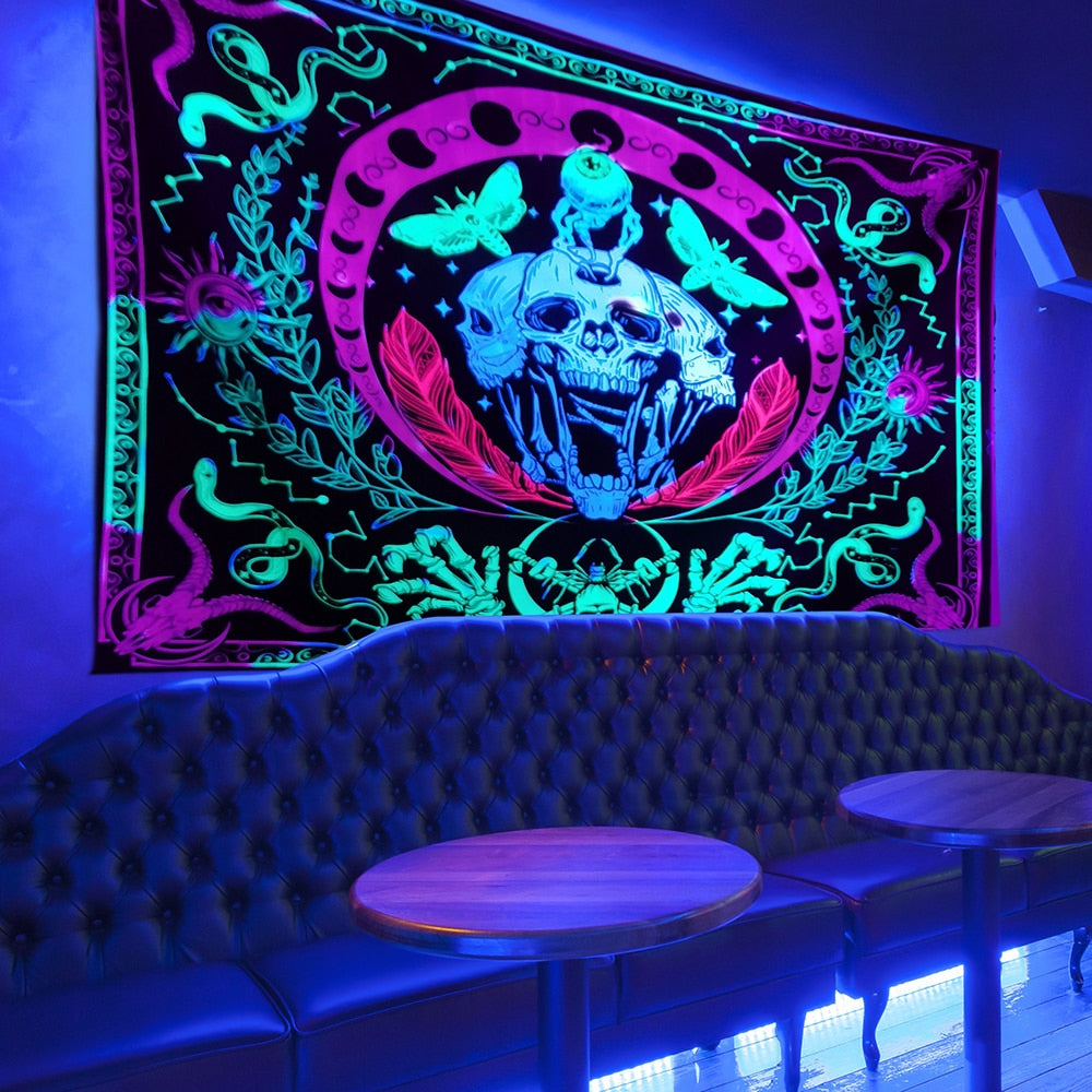 Boho Wall Schwarzlichtposter