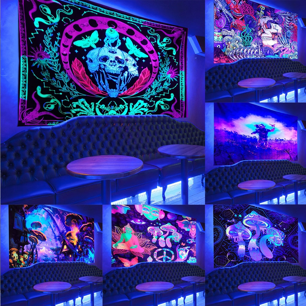 Boho Wall Schwarzlichtposter