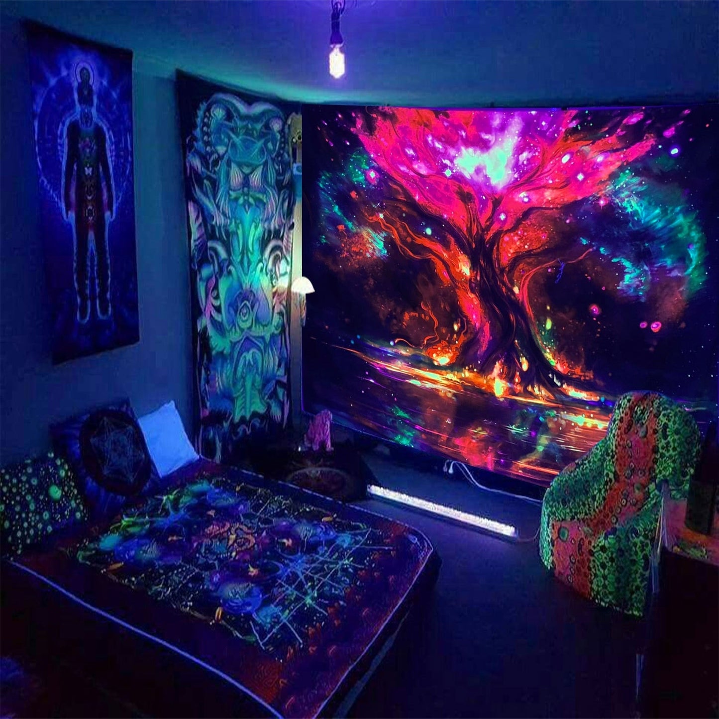 Boho Cloth Schwarzlichtposter