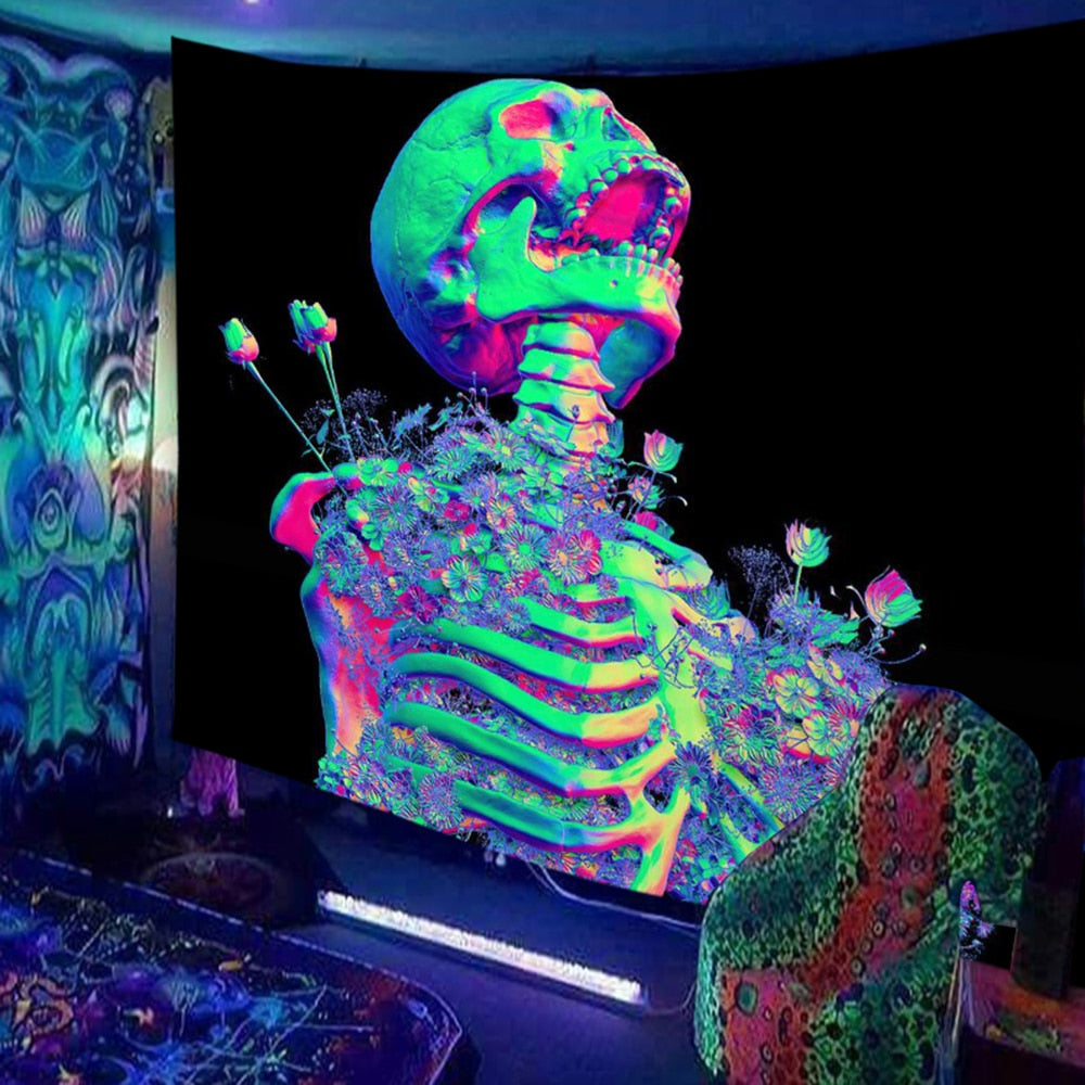 Animals Hippie Psychedelic Schwarzlichtposter