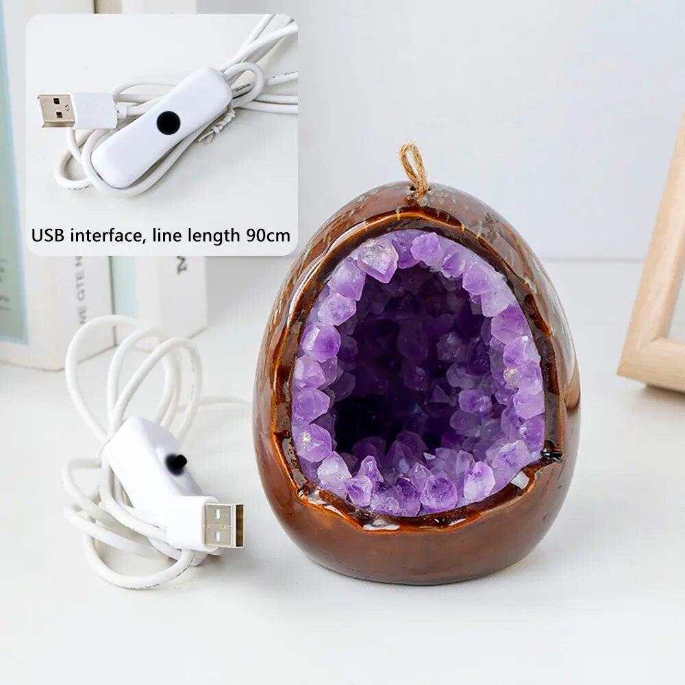 Amethyst-Höhlentischlampe