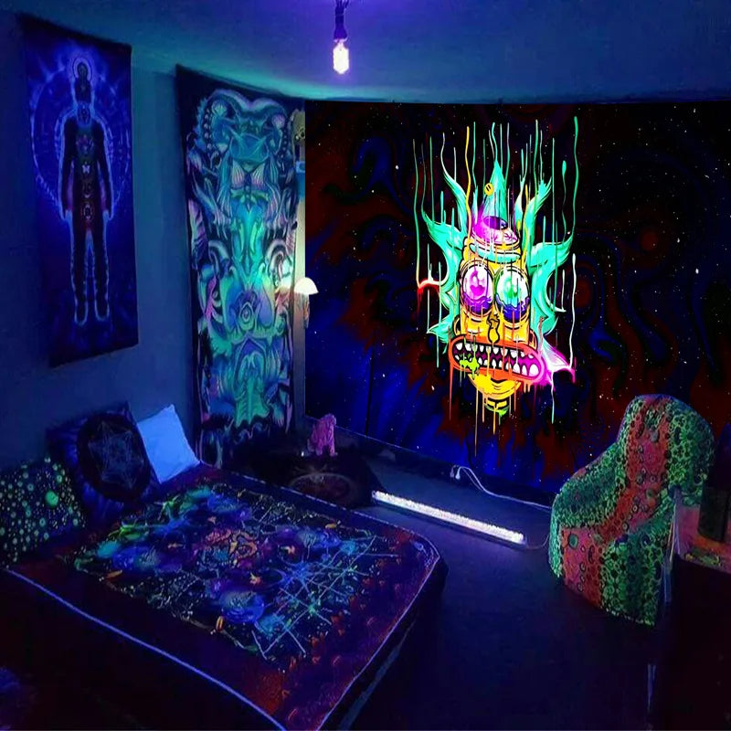 Trippy Mushroom Schwarzlichtposter