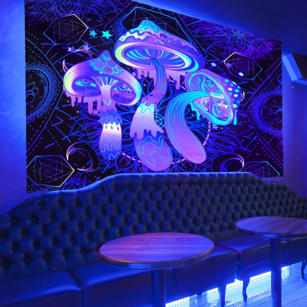 Boho Wall Schwarzlichtposter