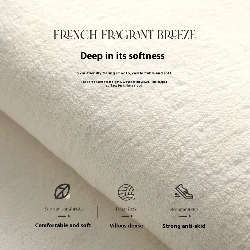 Abstrakter Plüsch-Teppich – Bunt, Warm & Rutschfest