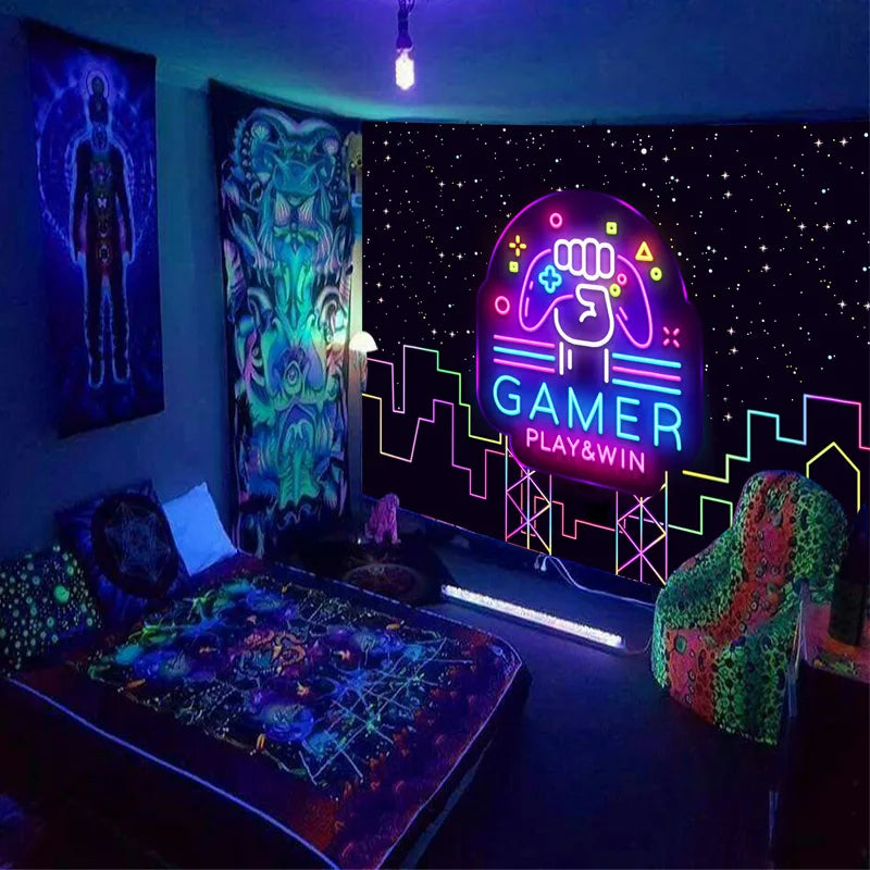 Trippy Mushroom Schwarzlichtposter