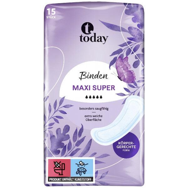 Today maxi binde super ohne Flügel, 15er Pack - 24/Alaner Store