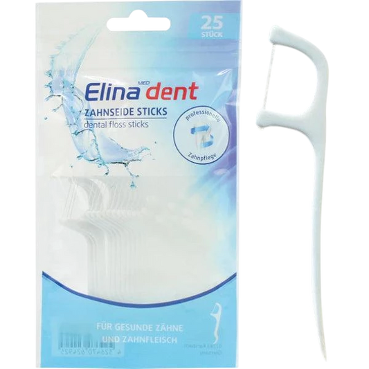 Zahnseide Sticks Elina 25er 8cm im Zipp-Beutel - 24/Alaner Store