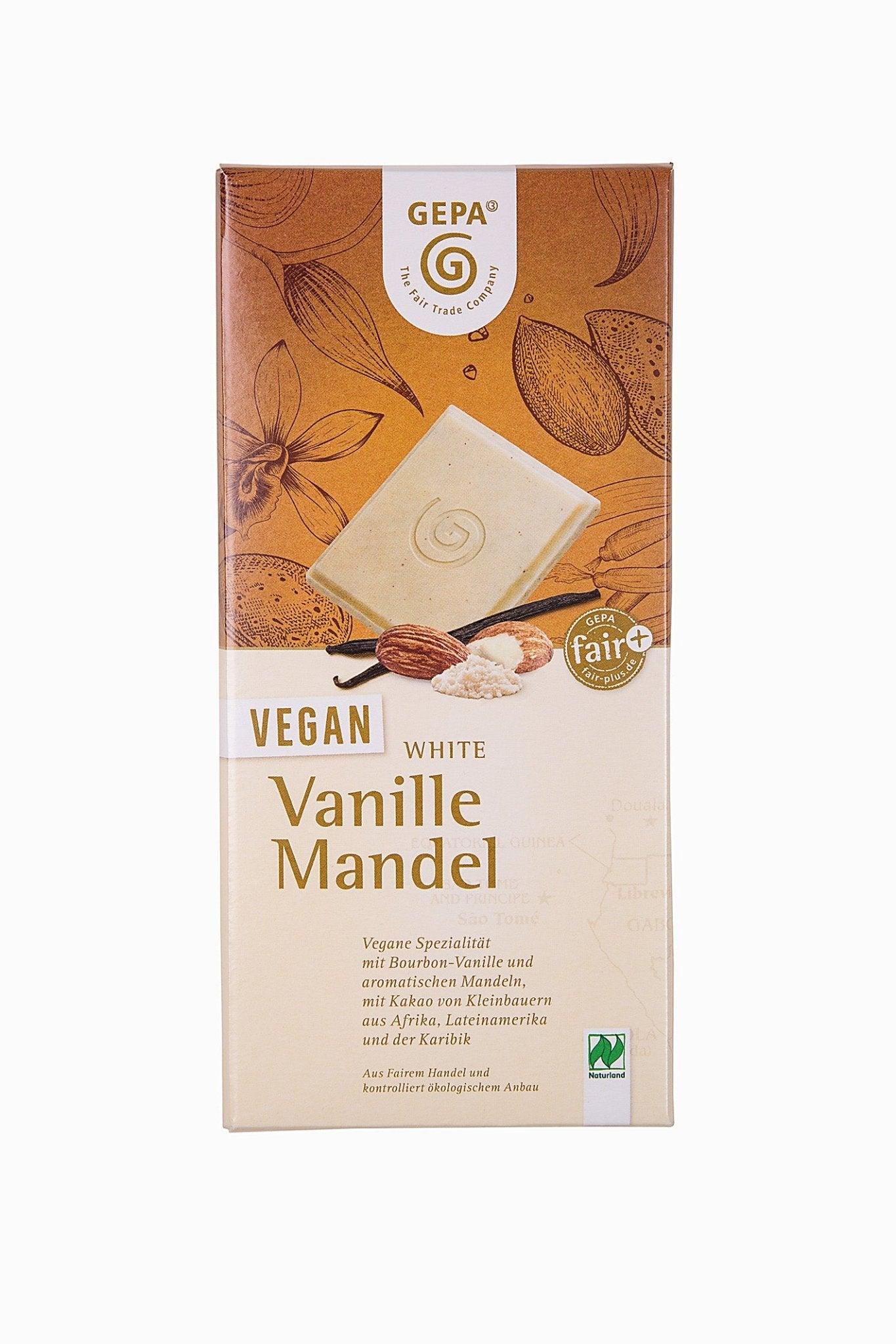 **Bio Vegan White Vanille Mandel – Exquisite Vegane Weiße Schokolade** - 24/Alaner Store