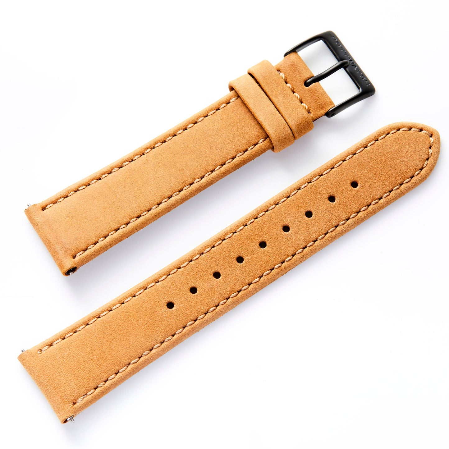 Armbanduhr Heimaterde Schwarzes Ziffrnblatt / Silbernes Gehäuse / Braunes Leberarmband