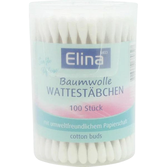 Wattestäbchen 100er Papier Elina in Dreh-Dose - 24/Alaner Store