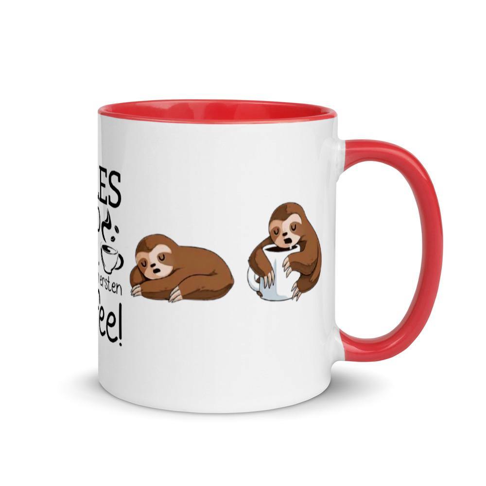 Alles wird gut nach dem ersten Kaffee - Tasse mit farbiger Innenseite